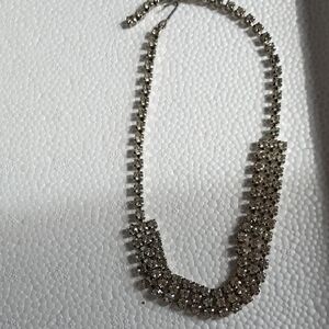Elegant Silver Rhinestone Necklace